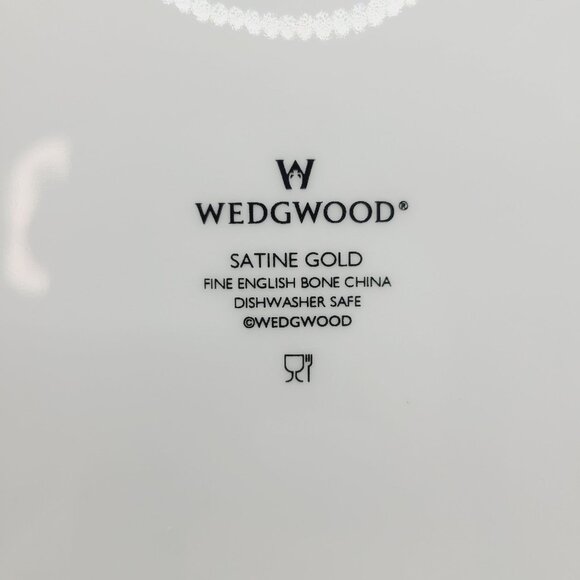 Wedgwood Satine Gold Oval Dish Platter Tray 14 Inch NWT - Picture 7 of 9